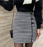 Sherry hound check mini skirt