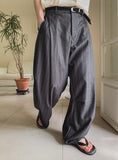 Paul Stripe Curved Slacks
