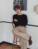Ullen Wool Henley Neck Double Long Sleeve Tee