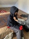 Behi Check Color Matching Hood Windbreaker