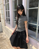 Glen Flare Midi Skirt