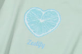 Zesty Heart Crop Short Sleeve Tee