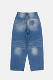 Logan cat washed wide denim pants