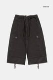 Positano wrinkle cargo capri pants