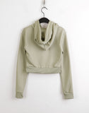 Teener Printed Two-Way Cropped Hood Zip-Up
