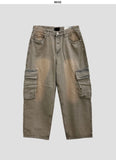 Mustard Wide Pocket Denim Pants