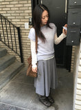 Ligon Diagonal Check Long Skirt
