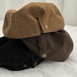 Hot Girl Plain Suede Simple Hunting Cap Hat