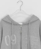 [Unisex] Pemmo Brushed Printing Two-Way Over Hood Zip-Up