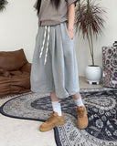 Dihen pin tuck bermuda pants