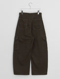 Anno Curved Cotton Cargo Wide Pants