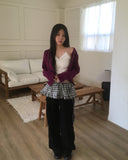 Tear pocket cargo wide cotton pants