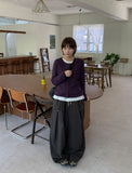 [unisex] Ridello Pintuck Rivet Banding Wide Pants