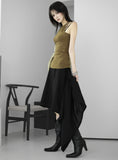 Belted Three-Way Long Skirt