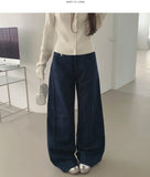 Wide Banding 4-Season Side Cut Cotton Pants