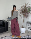 Eldon Shoulder Button Stripe T-Shirt