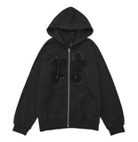 Ruffle Zip Hoodie