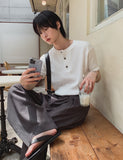 Becue Chrome Henry Neck Short Sleeve T-Shirt