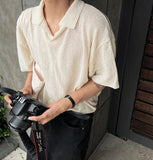 Summer Cool Boucle Collar Short Sleeve