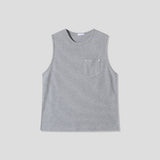 Rivet Pocket Ribbed Sleeveless