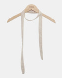 [Muffler Set] Hassen Ribbon Halterneck Puff Blouse Set