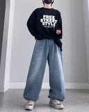 Big Boy String Balloon Denim Pants