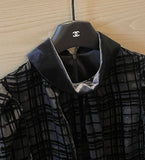 Mitchell Velvet See-Through Puff Blouse