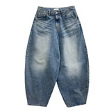 Jet Washing Balloon Denim Pants