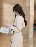 Azel Double Long Trench Coat