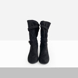 Ritina Buckle Suede Boots