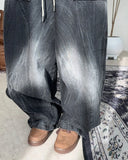 Rat Balloon Washing Denim Pants