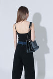 leather chain square bag