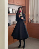 Purcell Collar Flare Wool Long Coat