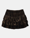 Doyu Velvet Tiered Mini Skirt
