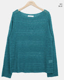 Rubbers One-Shoulder Long-Sleeve Knit
