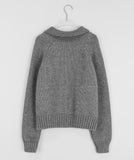 Tudini two-way high neck knit zip-up