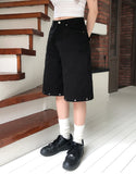 Leaden Stud Cotton Bermuda Shorts