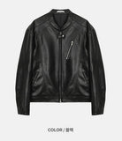 (UNISEX) Piece Color Matching Racer Jacket