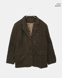 Leon two-button collar pocket loose-fit blazer jacket