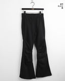 Carlin pin tuck pleated shirring banding long bootcut pants