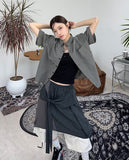 DL Layered Check Skirt