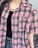 Labia pocket check shirt
