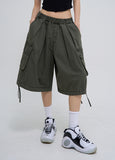 Vintage washing Bermuda cargo pants
