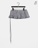 Ethan Check Layered Mini Wrap Skirt