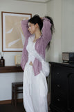 Chiffon shirring sling cross bag