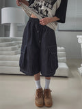 Root Stitch Cargo Bermuda Denim Pants