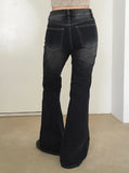 Beasle Washing Denim Long Bootcut Pants