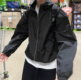 Summer barfice side banding wind hood jacket