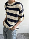 Skash Stripe Short Sleeve Knit