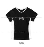 Sporty Star Printing Color Matching Short Sleeve